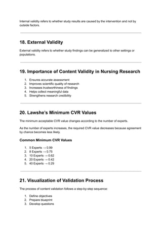 Comprehensive Guide to Content Validity in Research Tools | PDF