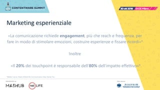 TouchPoint: sensazioni, percezioni ed emozioni per un Marketing Esperienziale.