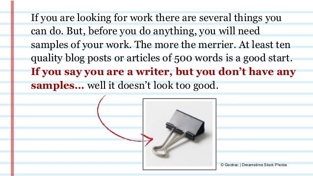 Writer for hire