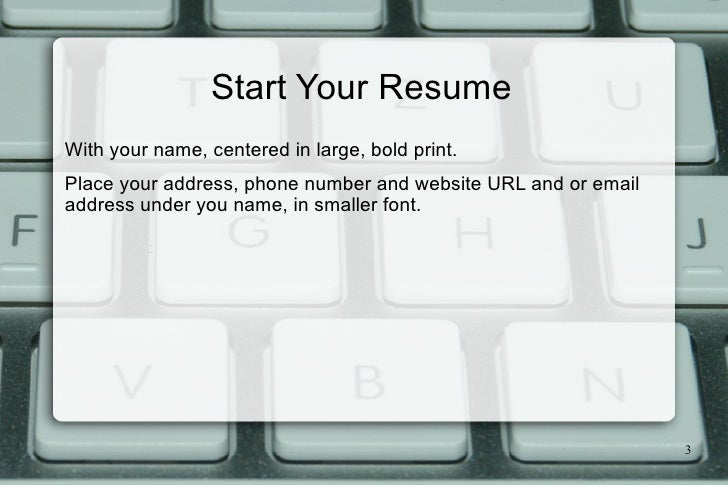 a sample of a resume