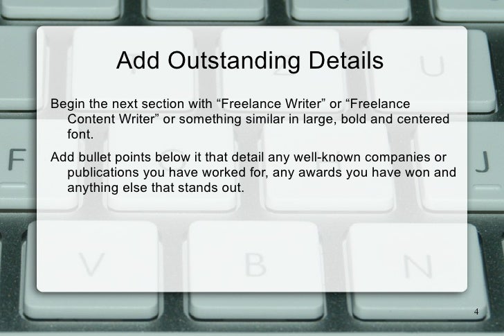Creating A Content Writer Resume Sample