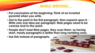 Basics and Tips of Content writing | PPTX