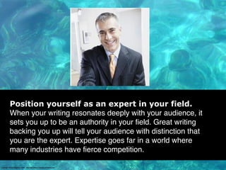 “Creating … is where you produce content that
secures you that expert status. Choose your
channel wisely here according to...