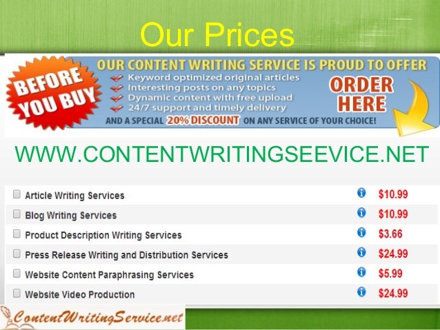 Content writing service