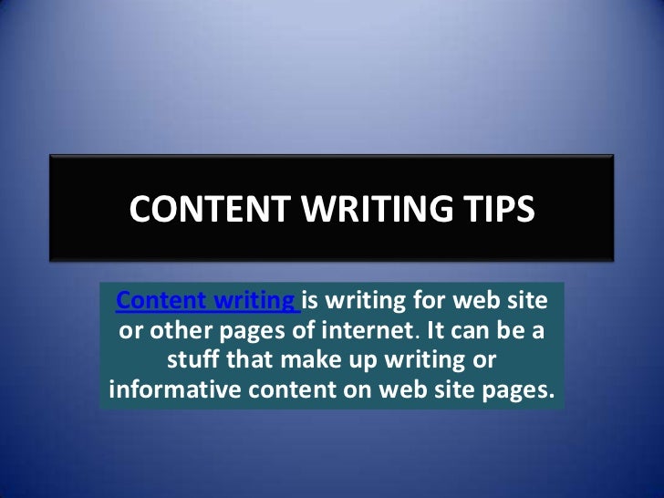 content writing for