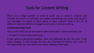 Portent Example Content writing tools | PPTX