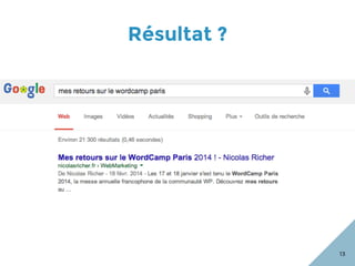 Résultat ?
13
 
