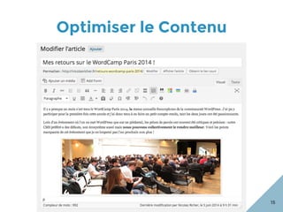 Optimiser le Contenu
15
 