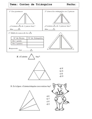 Tema: Conteo de Triángulos Fecha:
/ /
 