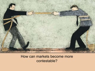 How can markets become more
contestable?

 