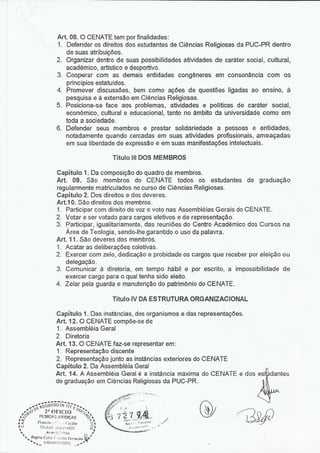 Contestação do Processo Eleitoral do Centro Acadêmico de Teologia