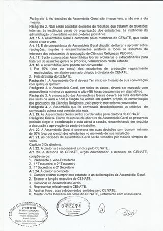 Contestação do Processo Eleitoral do Centro Acadêmico de Teologia