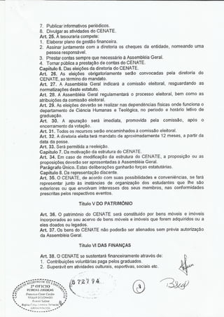 Contestação do Processo Eleitoral do Centro Acadêmico de Teologia