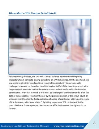 Contesting a Last Will and Testament in Missouri | PDF