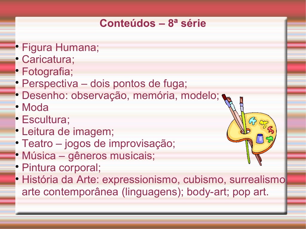 Conteudo De Arte Para 8 Ano - FDPLEARN