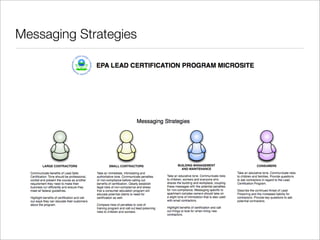 Messaging Strategies
 
