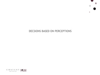 DECSIONS BASED ON PERCEPTIONS Context Branding Focus 