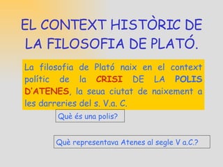 LA POLIS: Ciutat-estat AUTOGOVERN Ciutat  amb independència política Pot decidir les seues lleis sense contar amb un altre estat o imperi Tenien una població reduïda Era  l a  form a  d’organització política dominant al territori actual de Grècia, les costeres de Turquia i altres illes de l’Egeu des del s. VII a  I V a.C. 