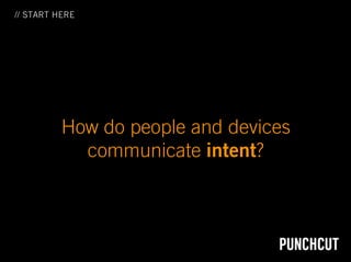 // START HERE




          How do people and devices
            communicate intent?
 
