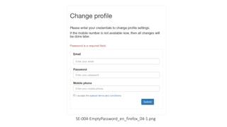 Die Festlegung Ihrer E-Mail-Adresse ist Pflicht. Bitte tragen
Sie Ihre E-Mail-Adresse in das Feld ein.
Die Festlegung Ihres Passwortes ist Pflicht. Bitte tragen
Sie Ihres Passwort in das Felder ein.
Die Festlegung Ihrer Telefonnummer ist Pflicht. Bitte
tragen Sie Ihre Telefonnummer in das Feld ein.
Die Festlegung Ihrer ${field} ist Pflicht. Bitte tragen Sie Ihre
${field} in das Feld ein.${field} ist ein obligatorishes Feld.
SE-004-EmptyPassword_en_firefox_04-1.png
 