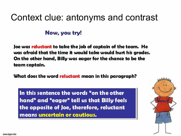 What are types of context clues?