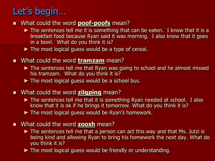 Context Clues meaning From Context 
