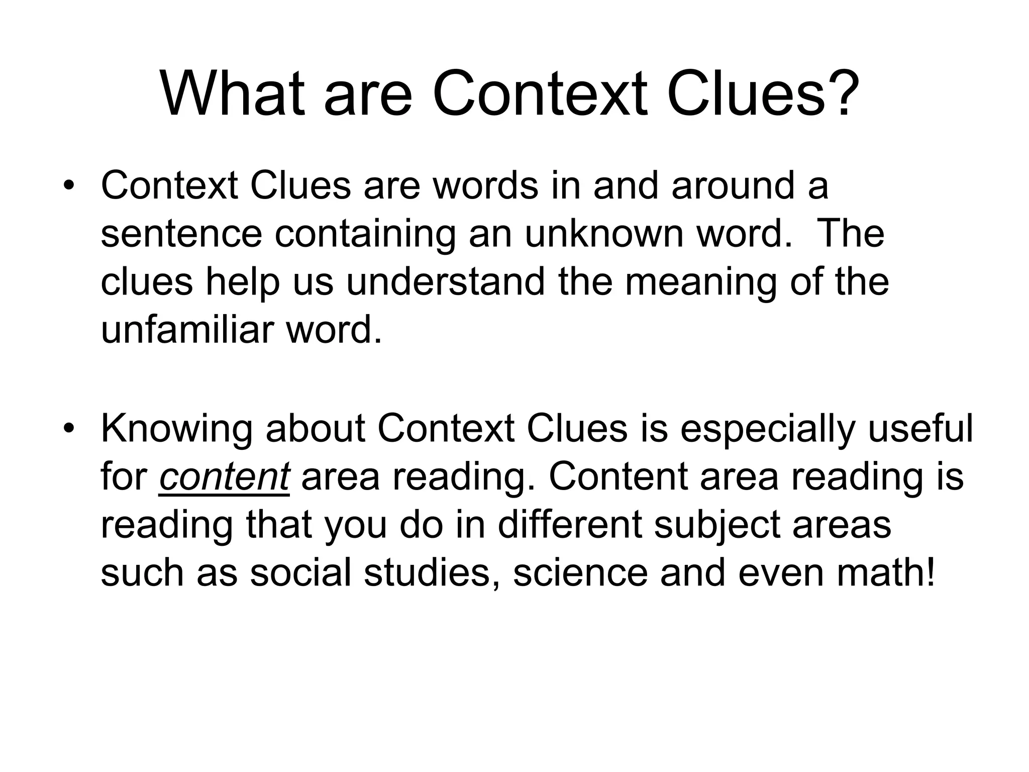 Context CluesPowerPoint ppt context-cluespowerpoint-ppt