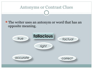 Context clues presentation[1] | PPT