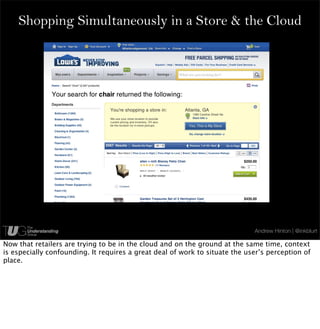 Shopping Simultaneously in a Store & the Cloud




                                                                       ...