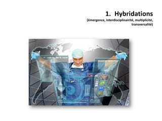 1. Hybridations
(émergence, interdisciplinairité, multiplicité,
                               transversalité)
 