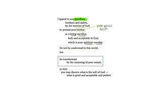 Context for Romans 12 to Help Us Understand the Therefore