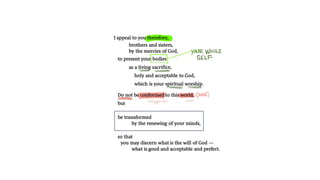 Context for Romans 12 to Help Us Understand the Therefore