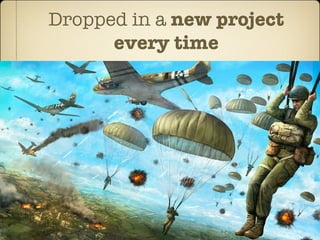 Dropped in a new project
      every time
 