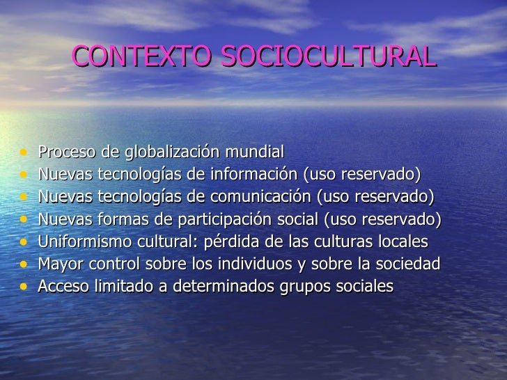 Contexto Sociocultural Actual