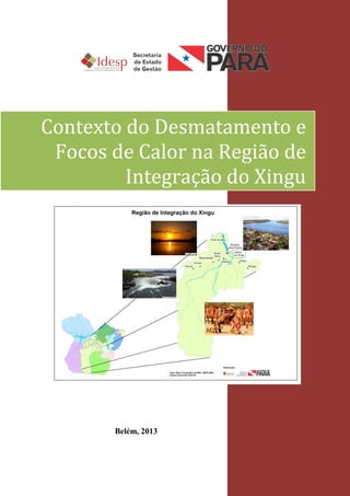 1
Belém, 2013
Contexto do Desmatamento e
Focos de Calor na Região de
Integração do Xingu
 