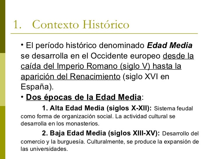 Contexto edad media