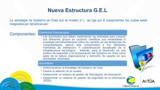Nueva Estructura G.E.L 
 
