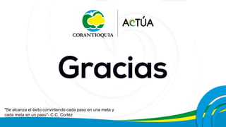 "Se alcanza el éxito convirtiendo cada paso en una meta y 
cada meta en un paso"- C.C. Cortéz 
