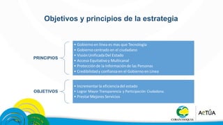 Objetivos y principios de la estrategia 
 