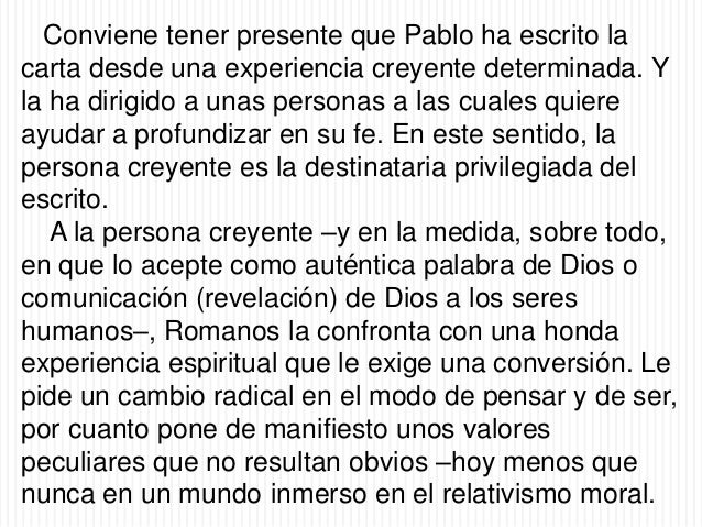 El Contexto historico y literario de la carta a los Romanos