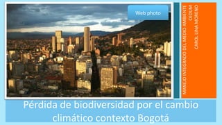MANEJOINTEGRADODELMEDIOAMBIENTE
CEDUM
CAROLLINAMORENO
Pérdida de biodiversidad por el cambio
climático contexto Bogotá
Web photo
 