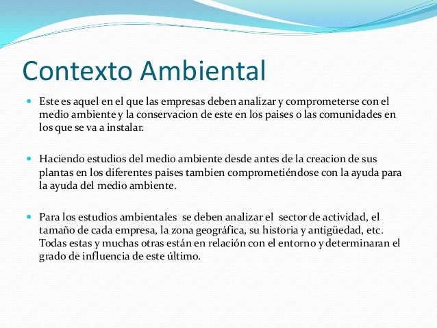 Contexto nacional e internacional