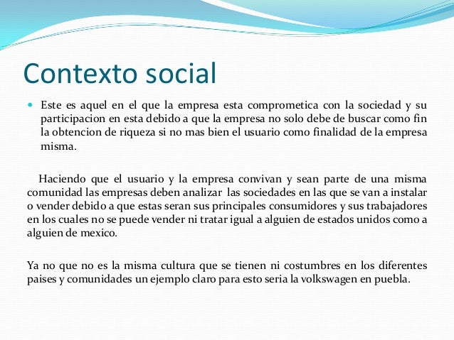 Contexto nacional e internacional