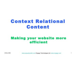 Context Relational Content Making your website more efficient 