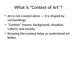 Contexts_of_Art_and History. PowerPoint presentation | PPTX