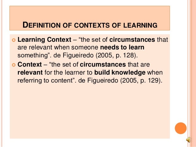 Contexts of learning community of practice