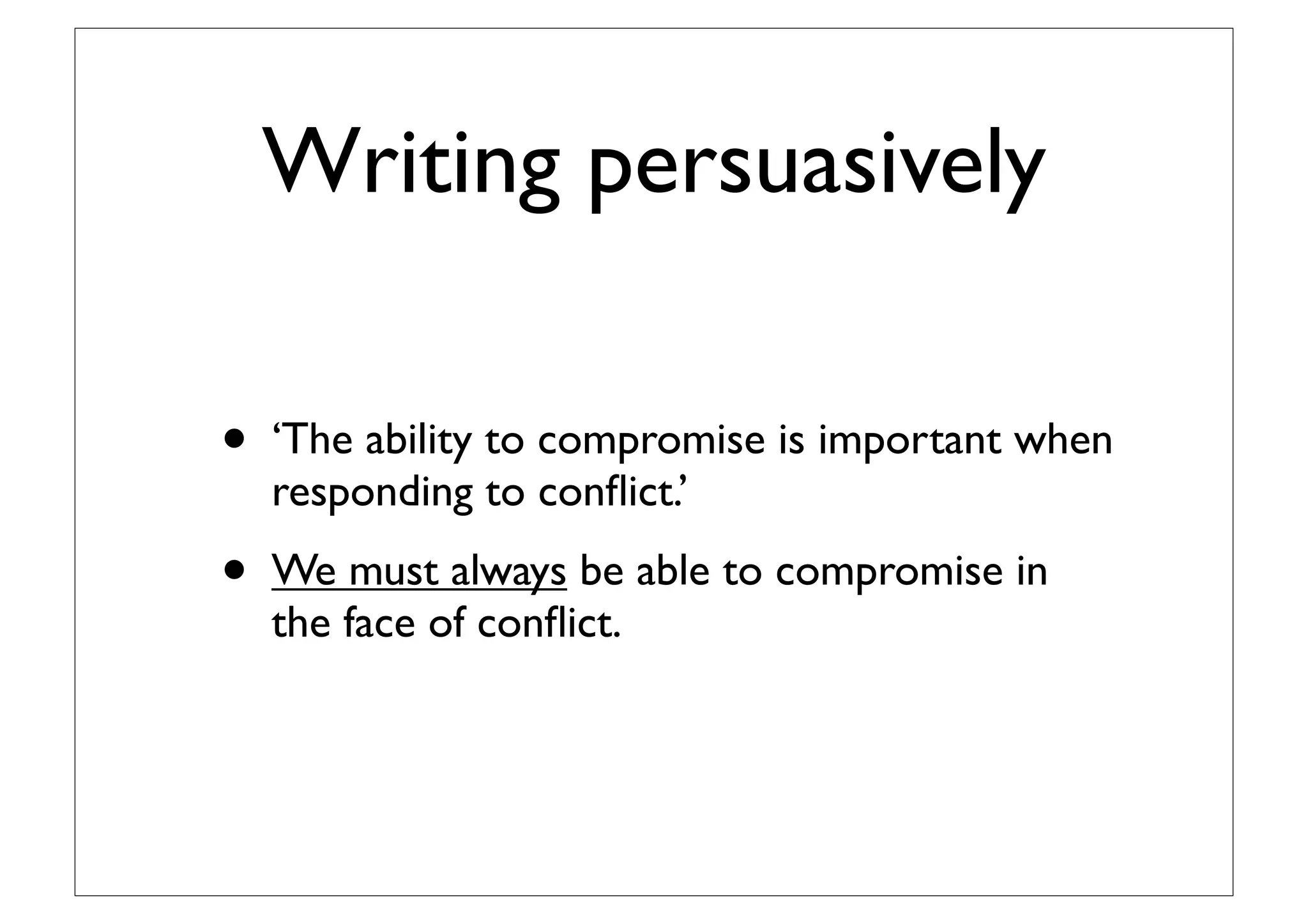 • Break an essay prompt into a series of
smaller questions ❏Yes ❏ Getting There
❏ No
• Plan how I’m going to logically answer these
questions ❏Yes ❏ Getting There ❏ No
• Use examples from one text to answer the
prompt ❏Yes ❏ Getting There ❏ No
• Use other examples from elsewhere to
address the prompt ❏Yes ❏ Getting There
❏ No
 