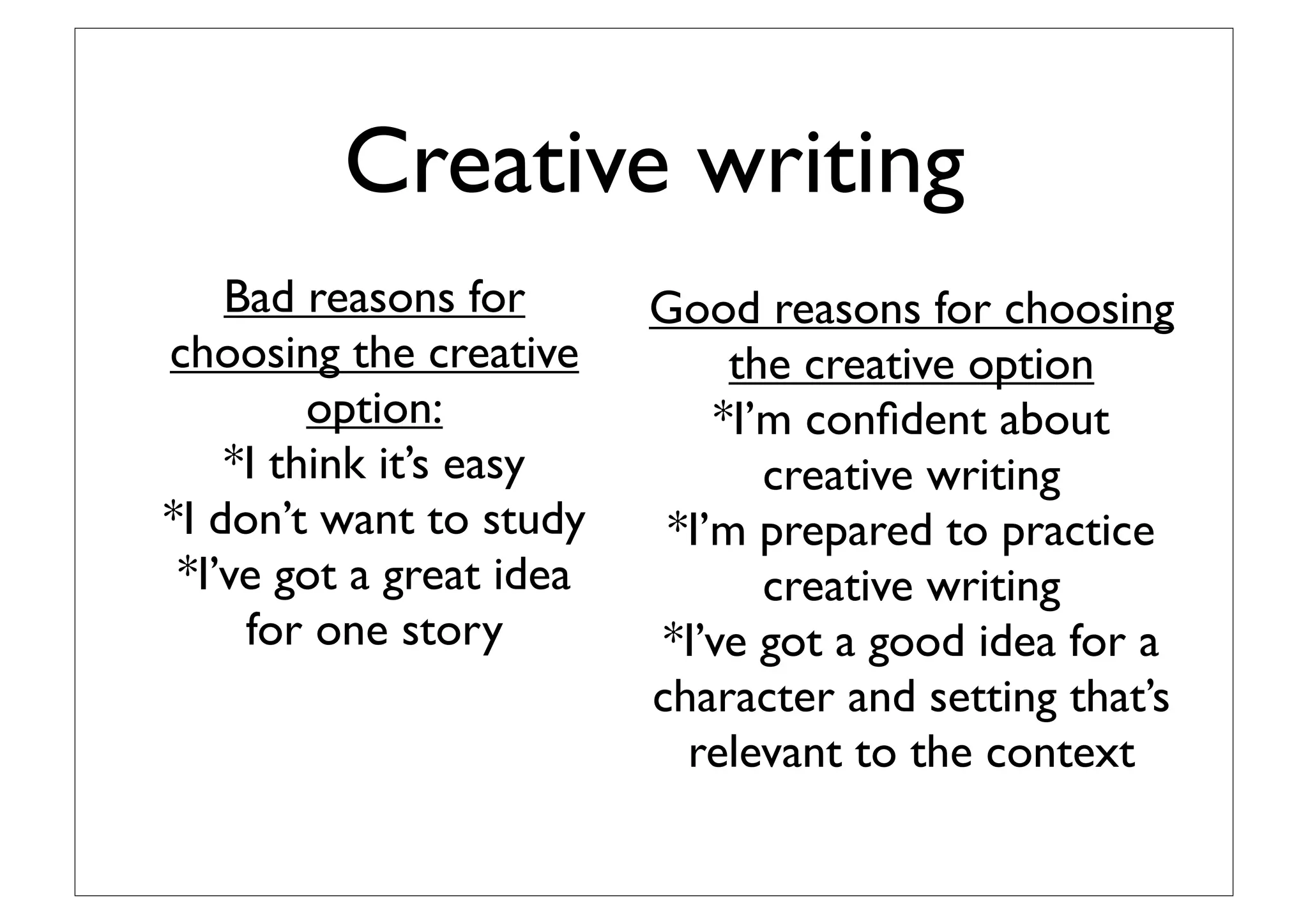 • Turn an essay prompt into something that
can be argued for or against ❏Yes ❏ Getting
There ❏ No
• Start my persuasive piece in a distinctly
persuasive way ❏Yes ❏ Getting There ❏ No
• Use persuasive examples from one text ❏
Yes ❏ Getting There ❏ No
• Use other persuasive examples from
elsewhere ❏Yes ❏ Getting There ❏ No
 