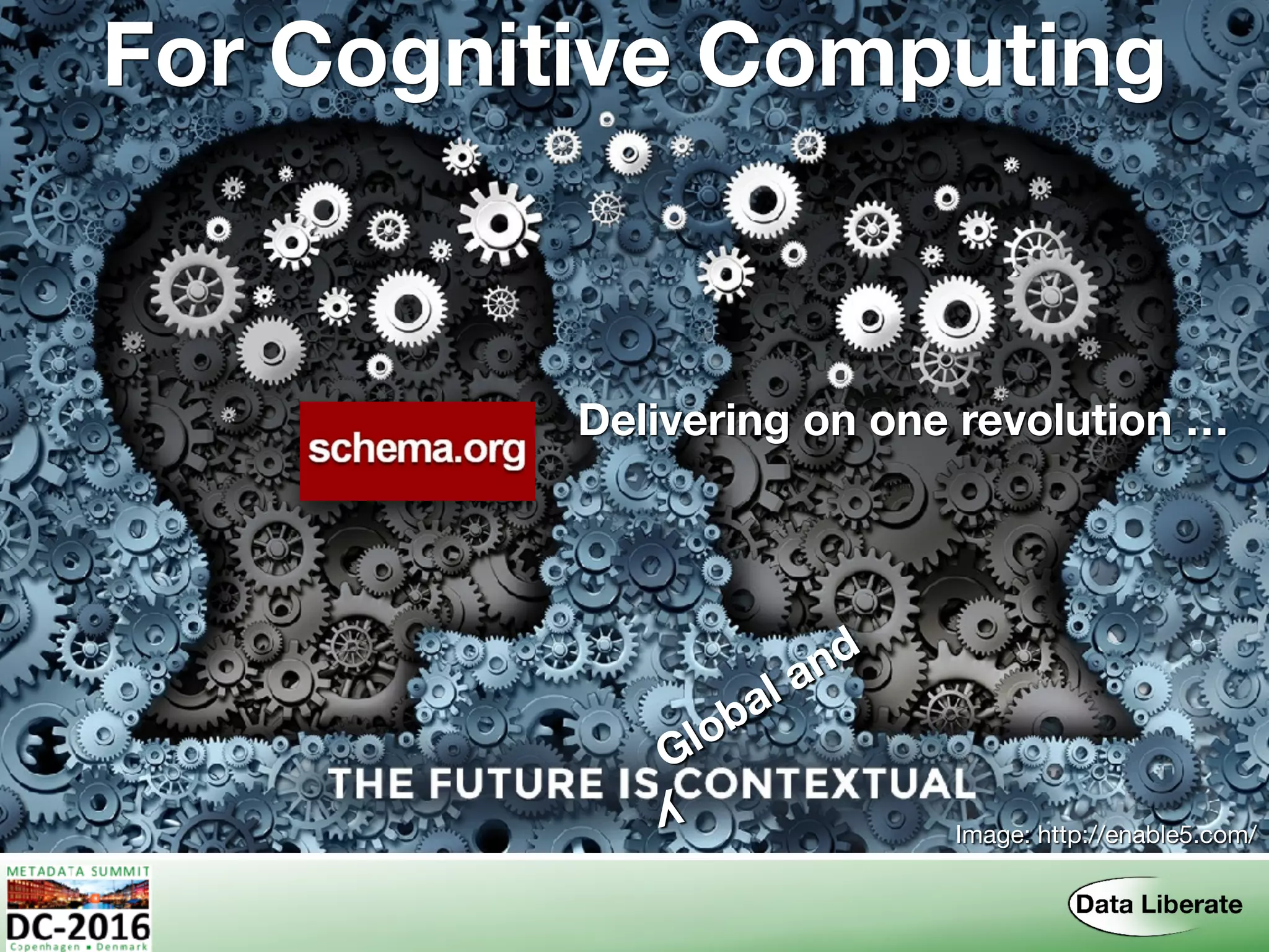 For Cognitive Computing
Global and
y
Image: http://enable5.com/
Delivering on one revolution …
 