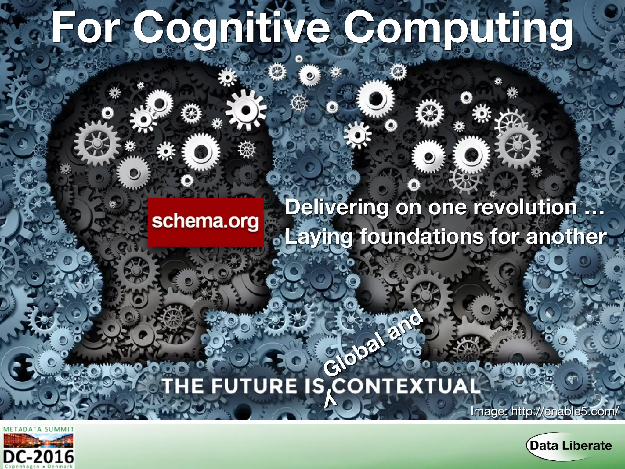 For Cognitive Computing
Global and
y
Image: http://enable5.com/
Delivering on one revolution …
Laying foundations for another
 